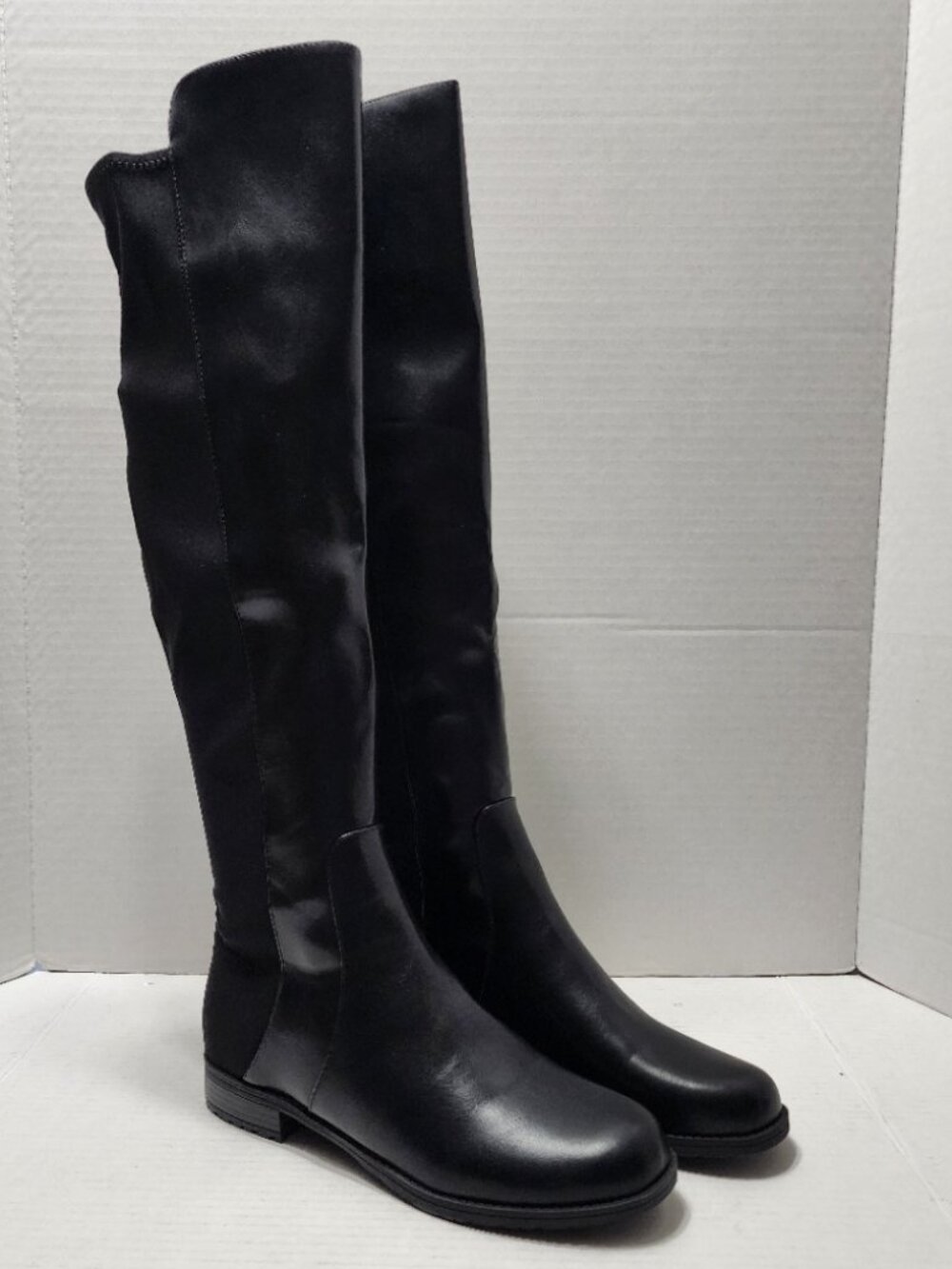 New Unisa Collean Flat Heel Over the Knee Boots - Black - Size 8.5